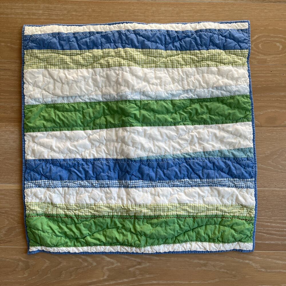 Pottery Barn Kids Spring Stripe Quilted Pillow Sham 26" Square